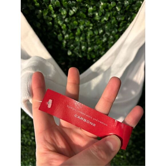 Carbon38 V-Neck Cross Back Bra in French Terry Sz Large NWT - Picture 5 of 7